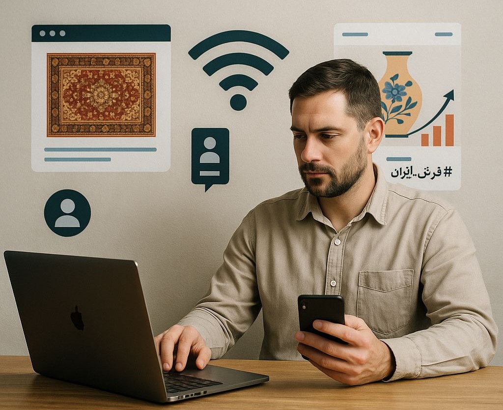 نقش فضای مجازی و بازاریابی دیجیتال در توسعه و فروش صنایع دستی ایران