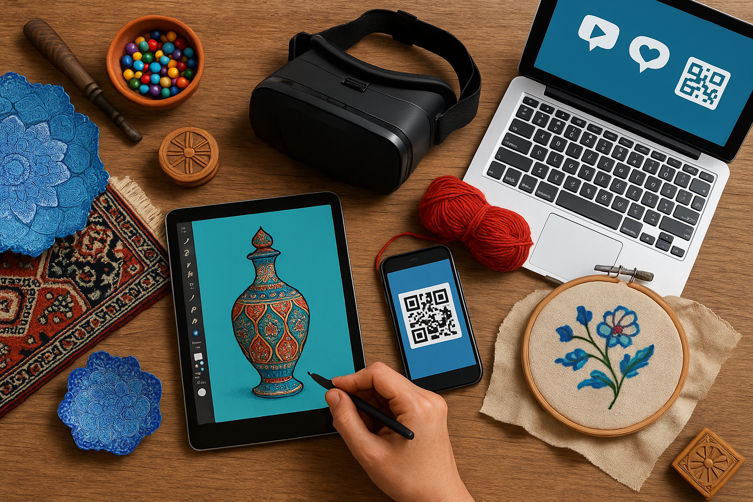 نقش آموزش دیجیتال در تحول صنایع دستی