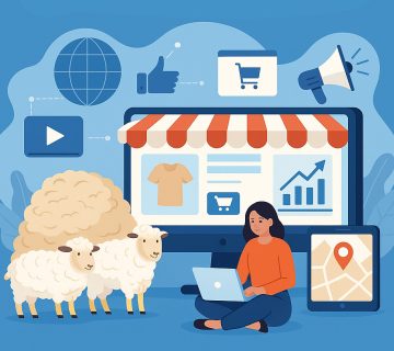 نقش حضور در فضای مجازی در توسعه کسب‌وکارهای کرک و پشم گوسفندی