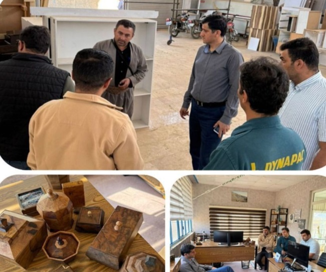 جلسه مدیرعامل شرکت یاس با تولیدکنندگان صنایع دستی روستای نی مریوان