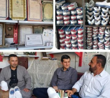بازدید از کارگاه کلاش استاد مولود خسپی توسط مدیرعامل یاس در کردستان