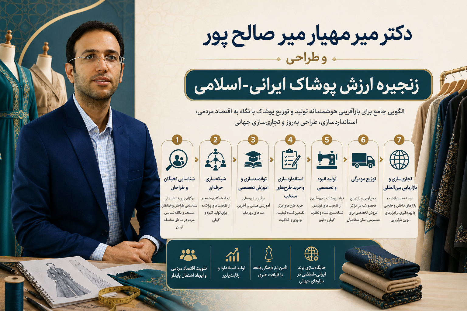 دکتر میر مهیار میر صالح پور؛ طراح زنجیره ارزش پوشاک ایرانی اسلامی