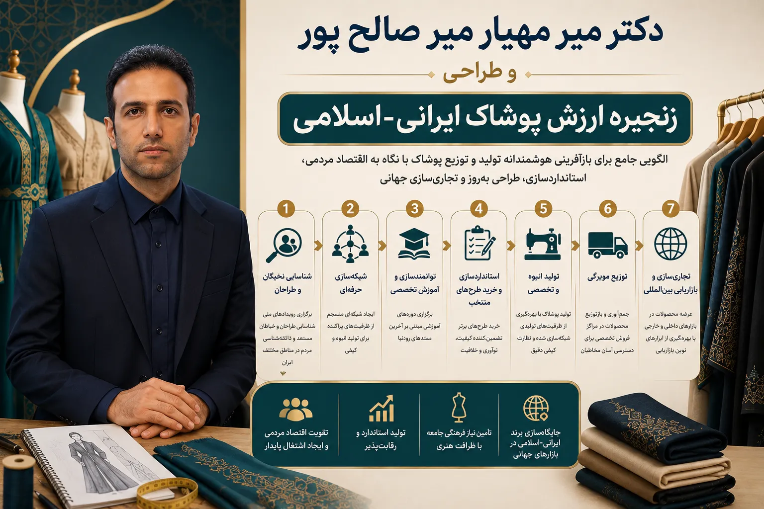 دکتر میر مهیار میر صالح پور؛ طراح زنجیره ارزش پوشاک ایرانی اسلامی